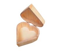 Toyvian Boîte Bois Cœur à Décorer Coffret Rangement Créatif Boîte à Bijoux Personnalisable DIY Mallette Cœur pour Petits Objets Support Peinture et Gravure