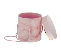 Toyvian Boîte Cadeau Ronde avec Couvercle Boîte Fleuriste Portable pour Saint-valentin Emballage Élégant pour Fleurs et Bijoux Papier Écologique