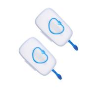 Toyvian Boîte De 2 Pièces Boîte de mouchoirs humides Love porte-sucette support distributeur de lingettes lingette bebe lingettes bebe étui à lingettes suspendu pour poussette bébé Blue