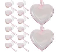 Toyvian Boîte de Cœur à Remplir 15 Pcs Plastique Semi-Transparent Rose Décorations Saint-Valentin et Fêtes Boîtes à Bonbons et Présents Décoration Suspendue Polyvalente