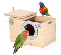 Toyvian Boîte de Nidification pour Oiseaux Naturel Nid pour Perroquets Inséparables et Cockatiels Protection Vent Prédateurs Favorise Comportement Naturel de Nidification