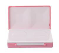 Toyvian Boîte de Peinture Aquarelle Magnétique 24 Cases PP Rose | Surface Lisse Effet Émail, Couvercle à Motif Diamant, Compartiments Séparés, pour Atelier et Classe