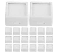 Toyvian Boîte de présentation pour pierres précieuses (lot de 20) : Boîtes transparentes pour pierres nues - Boîte à bijoux carrée de 3 x 3 x 1,5 cm pour - Couvercles transparents avec intérieur