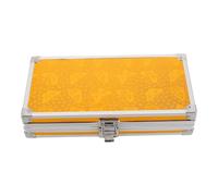 Toyvian Boîte de Rangement en Aluminium Alliage D’Aluminium Portable Or | Organisateur Multifonction, Mallette de Transport, Format Compact pour Outils et Cosmétiques