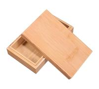 Toyvian Boîte de Rangement en Bois Naturel 15X9X4 CM Couvercle Boîte à Bijoux Multifonction pour Thé Souvenirs et Petits Objets Coffret Décoratif Rustique pour Organisation et Présent