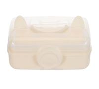 Toyvian Boîte de Rangement pour Remède à Domicile, Grosse Capacité, Plastique Blanc, Structure à 3 Niveaux avec Poignée et Compartiments Ajustables, Couvercle Sécurisé