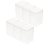 Toyvian Boîte de Rangement Transparente pour 6 Figurines Vitrine pour Maquettes en Plastique Rigide Coffret D’Exposition Antirayures Présentoir Compact pour Collectionneurs et Objets