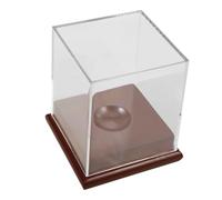 Toyvian Boîte de Rangement Transparente pour Baseball avec Base Vitrine de Protection Antipoussière pour Objets de Collection