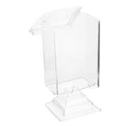 Toyvian Boîte de Rangement Transparente pour Coton Démaquillant, Support Compact Fond Anti-poussière, Design Surélevé en Plastique, pour Salle de Bain et Maquillage - Organisateur