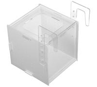 Toyvian Boîte D'élevage D'alevins en Acrylique Blanc 15x15x15 Cm pour Aquarium Incubateur D'écloserie Débit d'eau Régulé, Boîte D'isolation pour Poissons et Crevettes, pour Reproduction