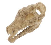 Toyvian Boîte Élevage Reptile Résine Tête de Crocodile Mini Décor Aquarium Polyvalent pour Lézards Tortues et Geckos Accessoire Habitat Compact et Sûr