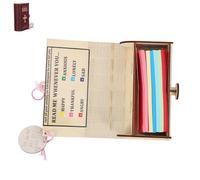 Toyvian Boîte en Bois pour Cartes de Versets Bibliques Chrétiennes - Coffret Artisanal de Bible Ancienne - Porte-Cartes de Prière Thématique avec Cartes Colorées pour Soutien Émotionnel