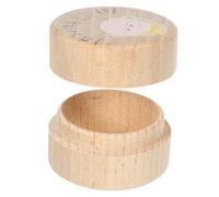 Toyvian Boîte en Bois pour Première Coupe de Cheveux et Dents de Bébé Boîte Ronde de Rangement pour Souvenirs de Baptême et Premiers Moments