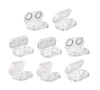Toyvian Boîte Lentilles de Contact Transparente Étanche Set Portable Étui Rigide avec Joint Étanchéité pour Lentilles Souples Kit de Rangement Compact