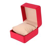 Toyvian Boîte Montre Cuir PU Élégante Coussin de Sécurité Organisateur Bijoux Femme Coffret Présentoir Montre Homme Rouge