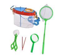 Toyvian Boîte Observation Insectes pour Garçon Fille Kit Exploration Nature Extérieur avec Loupe et Filet Amovible pour Apprentissage et Découverte Scientific Junior