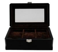 Toyvian Boîte Rangement Montres Rétro Bois Emplacements Vintage Étui Voyage Monde Élégant pour Organiser et Protéger