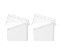 Toyvian Boîtes de Conservation pour Fromage Tranché 2 Pièces Boîte Transparente Couvercle Plastique Alimentaire Compatible Réfrigérateur Rangement pour Sachets de Thé et Beurre