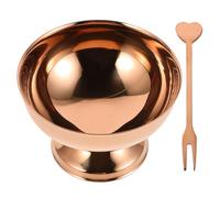 Toyvian Bol à Dessert sur Pied en Acier Inoxydable, Petits Bols à Glace Réutilisables pour Salade de Fruits, Centre de Table pour Desserts, Coupes Glacées, Collations Aux Fruits, Usage Domestique