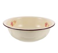 Toyvian Bol à Mélanger en Émail Vintage 28 Cm Diamètre, Bassine Alimentaire Émaillée Polyvalente Cuisine et Préparation de Pâte, Ustensile Ancien Pratique pour Usage Domestique