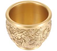 Toyvian Bol à Trésor en Laiton Petit Format 283 G Décoration Chinoise Vintage pour Bureau et Maison Bassin Créatif Style Ancien Ornement Décoratif Feng Shui Riche Ambiance