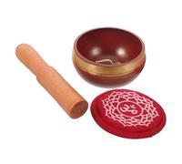 Toyvian Bol Chantant Népalais Chakras Complet avec Maillet Bois et Coussin pour Yoga Relaxation et Sommeil Portable et Facile à Utiliser
