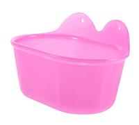 Toyvian Bol De Bain pour Perroquet Suspendu en Plastique Sûr, Grand Bain Ovale Violet-Rouge, Accessoire pour Cages D’Oiseaux De Compagnie, Perruches Et Petits Perroquets