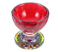 Toyvian Bol D'offrande Décoration Zen Bouddhiste en Verre Transparent pour Eau Bénite, Surface Lisse Ambiance Apaisante pour Maison et Temple et Usage Rituel