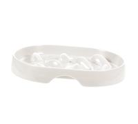 Toyvian Bol pour Chat à Manger Lent Antidérapant Blanc Écuelle de Nutrition Intérieure Sécurisée Design Renversement pour Éviter Étouffement et Ballonnements Facile à Nettoyer pour et