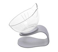 Toyvian Bol pour Chat Plastique Inclinable avec Protection du Cou Écuelle Transparente Vomissements Bol Unique pour Animaux de Compagnie Facile à Nettoyer et