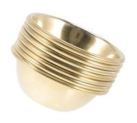 Toyvian Bol Tibétain D'offrande D'eau 9 Cm en Laiton Solide Bol de Yoga Sacré Multifonction pour Temple Bouddhiste et Contemplation Lot de 7 Jaunes pour Cérémonies et Décoration Zen