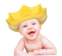 Toyvian Bonnet de Bain Garçon Fille Ajustable avec Visière Couronne Douce et Confortable pour Protéger Oreilles des Tout Petits