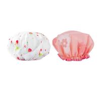 Toyvian Bonnet de Imperméable 2pcs en Peva Double Couche Bande Élastique, Pliable et Résistant à L’huile, pour Se Laver le Visage Plusieurs styles