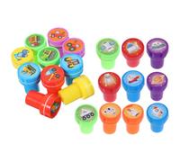 Toyvian Bords Lisses Tampons en Plastique Ensemble de 20 Formes Véhicules de Construction Jouets Spatiaux Innovants pour Garçon et Filles pour Fêtes et Jeux D'intérieur