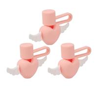 Toyvian Bouchons pour Pailles en Silicone Blanc 3pcs, Étanchéité Anti-éclaboussures, Design Adorable Forme Décorative, pour Activités en Plein Air
