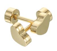 Toyvian Boucles D’oreilles Cœur Vissables Acier Inoxydable Doré, Clous Petits Pour Femmes, Légères Et Résistantes à L’oxydation, Usage Quotidien Et Fêtes, Lot De 2 Pcs