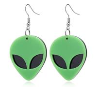 Toyvian Boucles D’oreilles Pendantes Extraterrestres Drôles En Acrylique Vert, Bijoux Femme, Décoration D’oreille Créative, Style Original, Accessoire Pour Fête Et Quotidien, Taille Moyenne