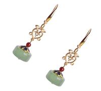 Toyvian Boucles D’oreilles Pendentif Rétro Long Vintage Déco, Alliage Robuste, Femme Élégante, Accessoire Quotidien Hippie, Style Chinois Délicat