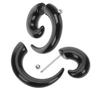 Toyvian Boucles D'oreilles En Corne Noire Pointues 2 Pièces 10 Mm Punk Unisexes Pour Femmes Et Hommes Style Minimaliste Accessoires Mode Fête Concert