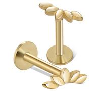 Toyvian Boucles D'oreilles Piercing Cartilage en Métal Doré, 2pcs Élégantes et Minimalistes pour Oreille Hélix, Usage Polyvalent et Design Délicat