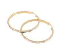 Toyvian Boucles Oreilles Cercles Larges Acier Titane avec Pierres Brillantes pour Femmes Légères et Élégantes Bijoux Pendants Polyvalents pour Fêtes et Usage Quotidien