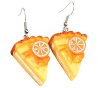 Toyvian Boucles Oreilles Gâteau Mousse Orange Créatives Légères et Confortables Boucles Oreilles Pendantes Drôles pour Femmes et Filles Accessoires Mode Originaux pour Quotidien et Fêtes