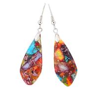 Toyvian Boucles Oreilles Pendantes Forme de Larme avec Pierres Style Bohème pour Femmes Couleur Diverse