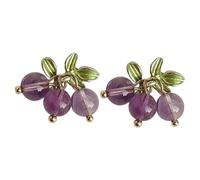 Toyvian Boucles Oreilles Raisins Cristal Petites Perles Légères Clous Oreilles Mode Bijoux Femme Élégants