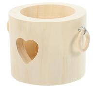 Toyvian Bougeoir Cœur en Bois, Support Bougie Chauffe-Plat, Décor Noël | Stable, Compact et Portable, Style Rustique Ferme, Dîner aux Chandelles, Table, Vitrine
