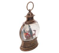 Toyvian Boule de Neige Lumineuse Musicale de Noël, Lanterne Vintage en | Led, Batterie Non Incluse, Décor Chambre et Village, Globe à Paillettes, Ambiance Hiver