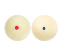 Toyvian Boules de Billard Rondes 2 Pièces Blanches en Résine Résistantes à l'usure, Remplaçables Plusieurs Styles pour Salles de Jeux et Bars, Adaptées à Tous Niveaux de Plusieurs Styles