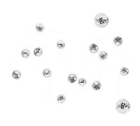 Toyvian Boules Disco Miroir à Facettes 2 Pièces Guirlandes Suspendues pour Décorations de Fête et Ktv, Accessoires Suspendus pour Mariages et Célébrations