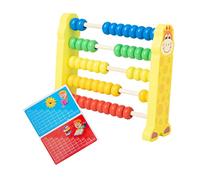 Toyvian Boulier en Bois Éducatif pour Garçon et Filles Outil de Calcul en 5 Rangées Jouet Coloré Fournitures Préscolaires pour L'Éducation Mathématique Jouet de Numération
