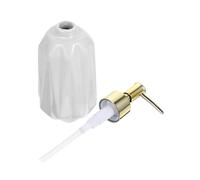 Toyvian Bouteille Céramique Pressable pour Distributeur Multi-usages Pompe sans Flacon Vide Rechargeable pour Gel Shampooing Lotion Blanc